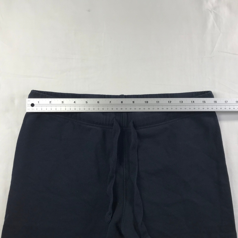 Frank & Eileen Tee Lab Black Cotton Wide Leg Cropped Sweatpants Womens Large - Picture 2 of 7